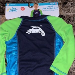 Swim tee/rash guard. S, 18 to 24 months, new